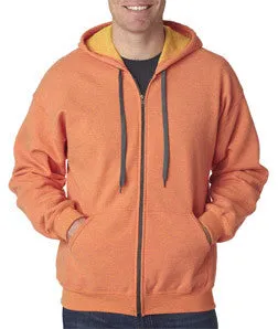 18700 Gildan Adult Heavy BlendVintage Classic Full-Zip Hooded Sweatshirt Sunset (50/50)