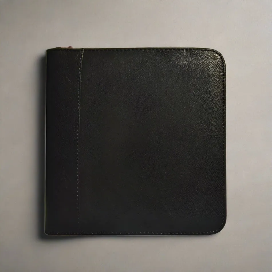 Aston Leather 6 Pen Case - Black