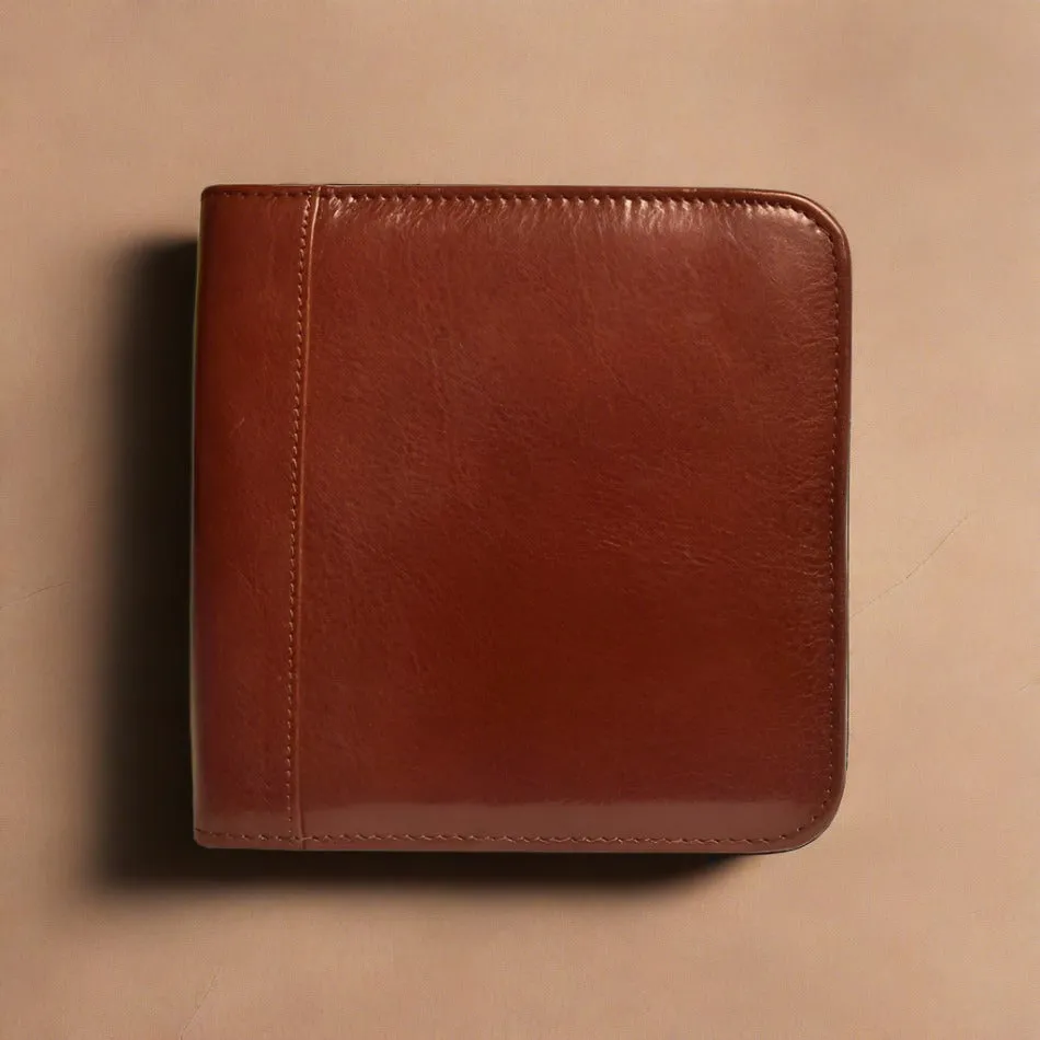 Aston Leather 6 Pen Case - Cognac