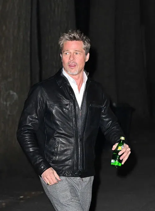BRAD PITT LEATHER JACKET