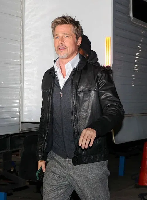 BRAD PITT LEATHER JACKET