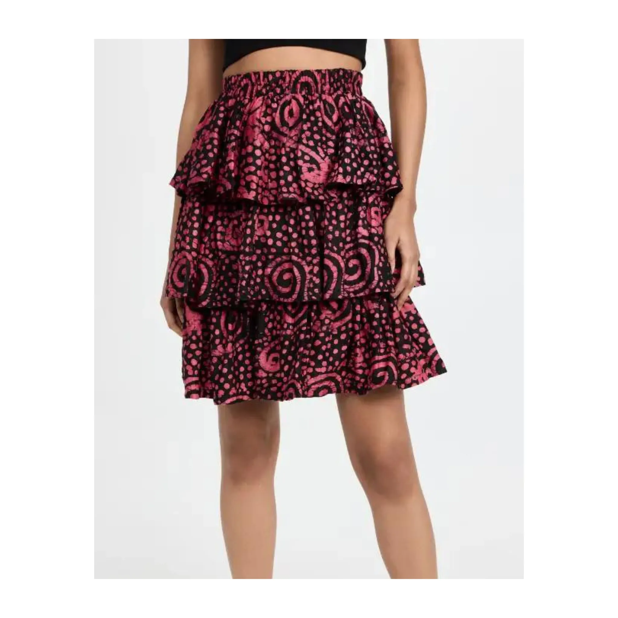 Busayo Ruffled Knee Length Skirt
