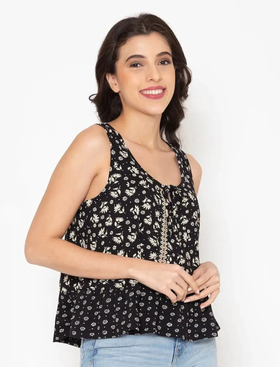Flawless Women Floral Cotton Top | ALBA