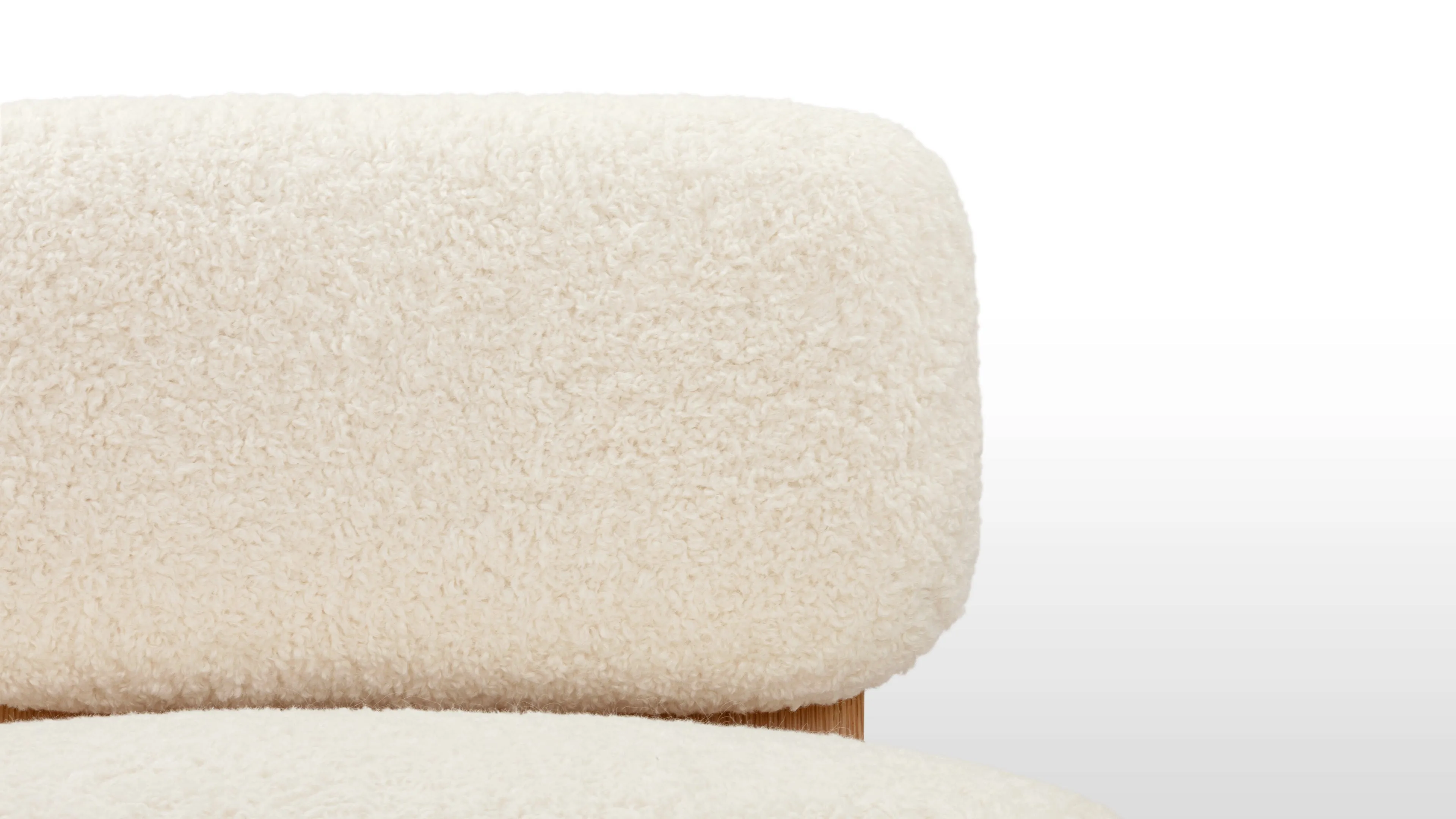 Jia - Jia Lounge Chair, White Vegan Sheepskin