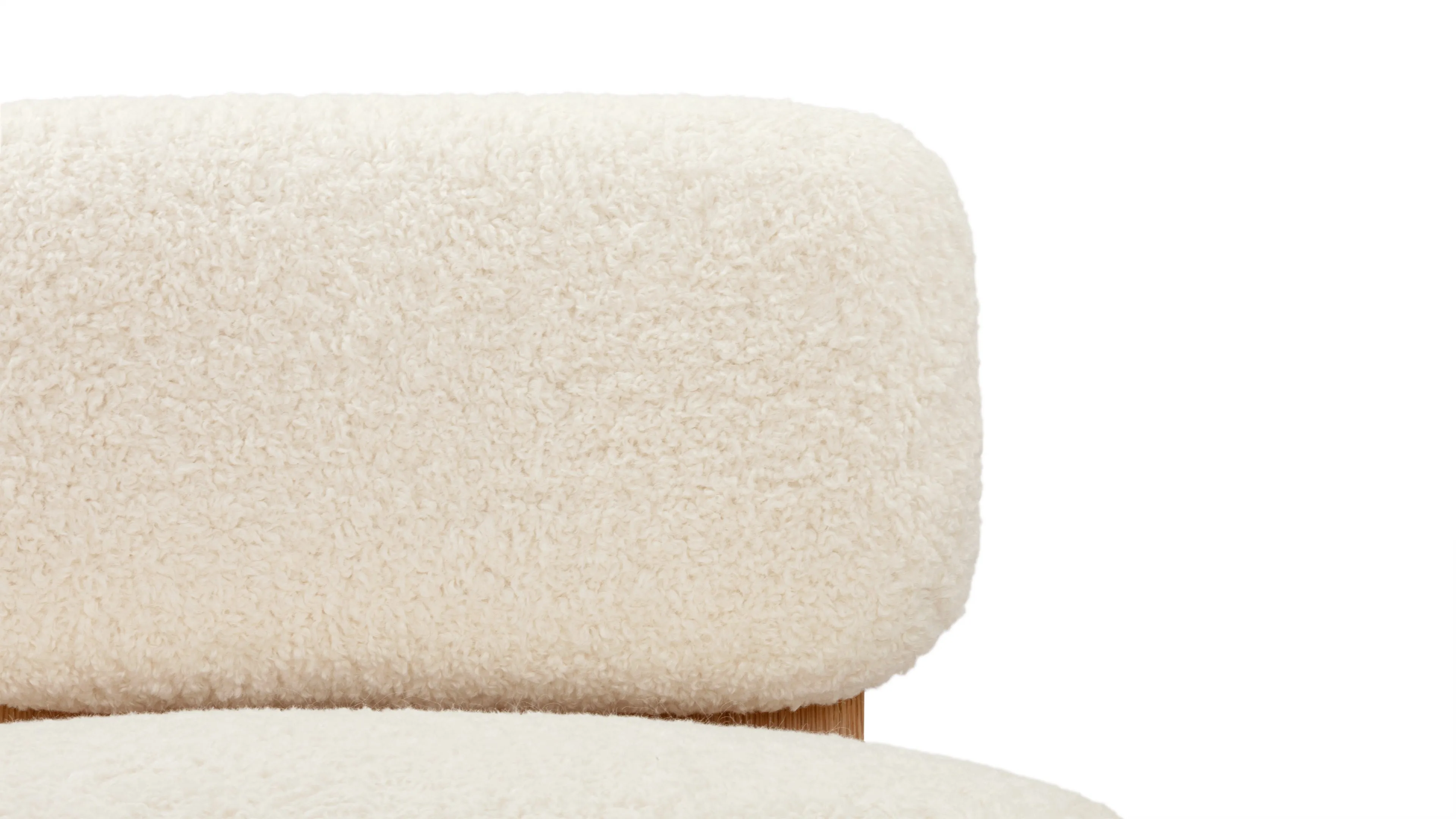 Jia - Jia Lounge Chair, White Vegan Sheepskin