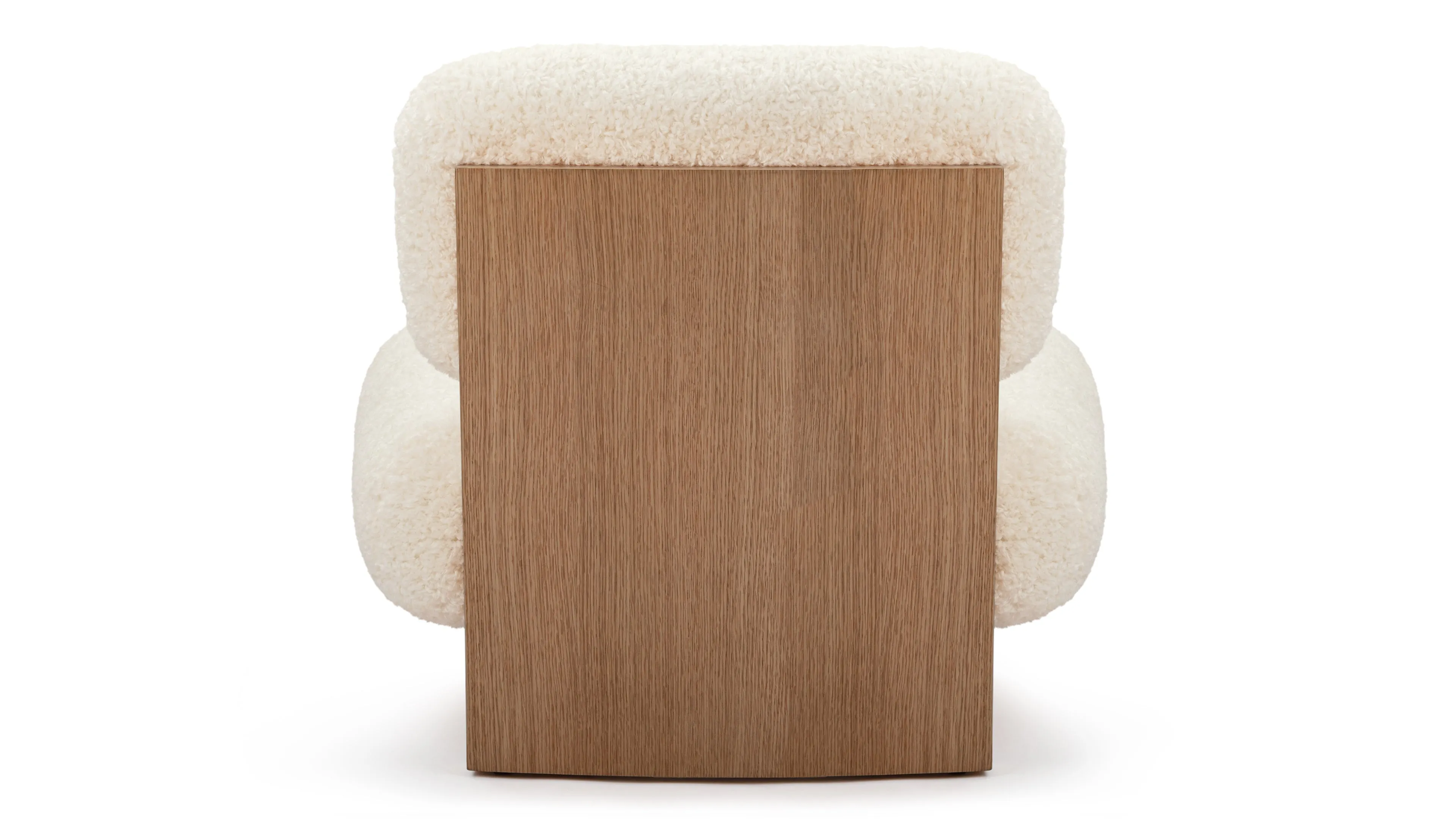 Jia - Jia Lounge Chair, White Vegan Sheepskin