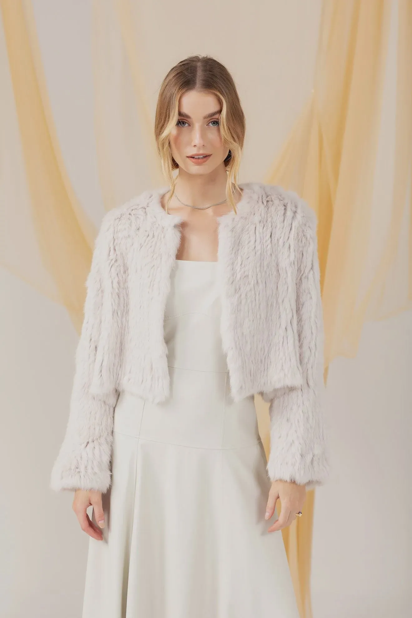 LOLA CROP JACKET (STONE)