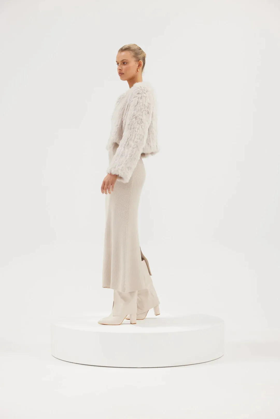 LOLA CROP JACKET (STONE)