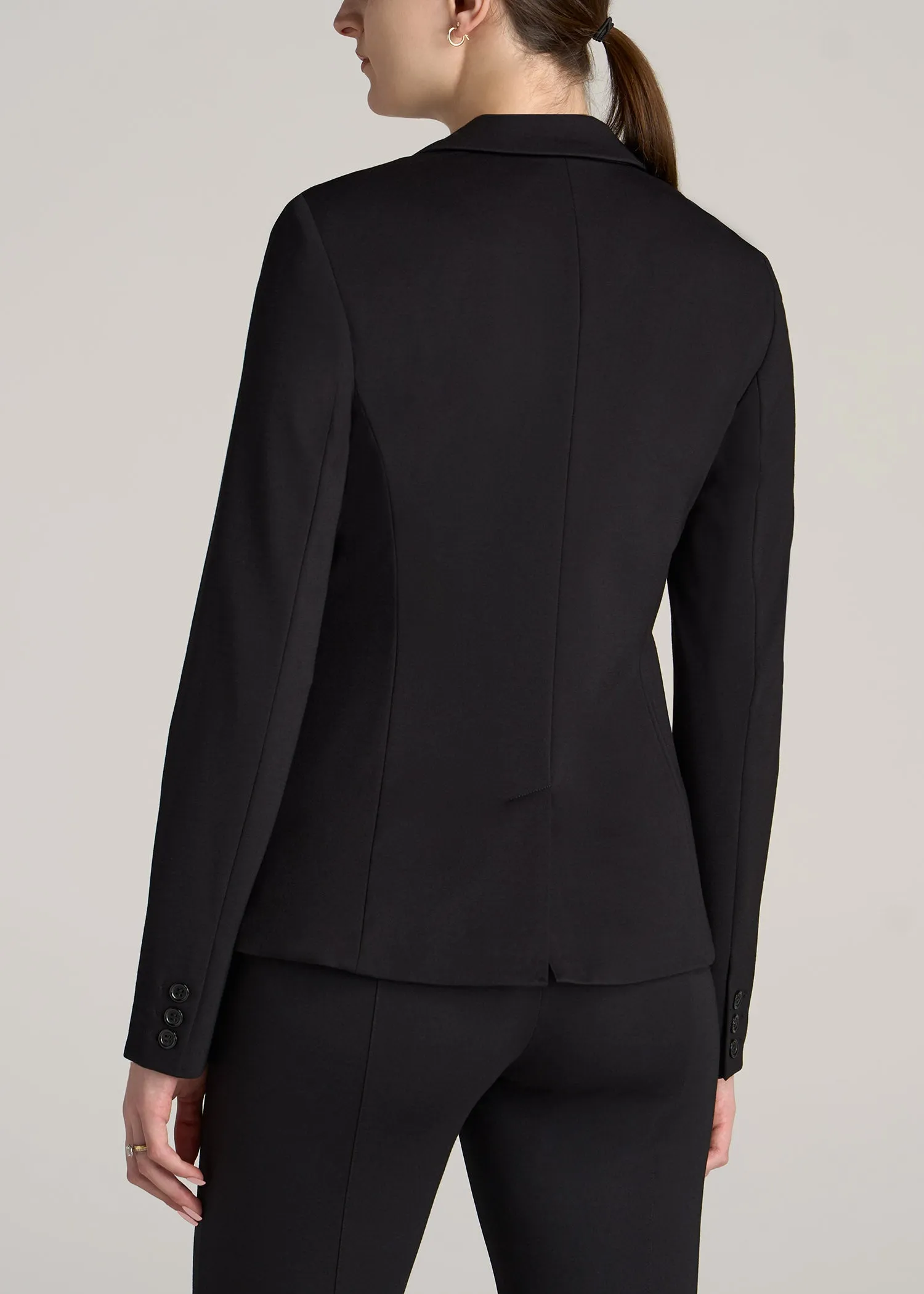 SLIM-FIT Two Button Blazer for Tall Women in Black