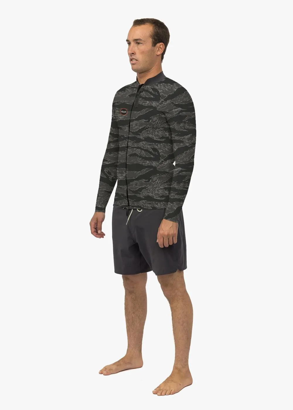 Solid Sets 2mm Front Zip Jacket, BLC