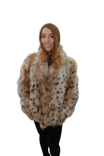 Spotted Dyed Fox Jacket