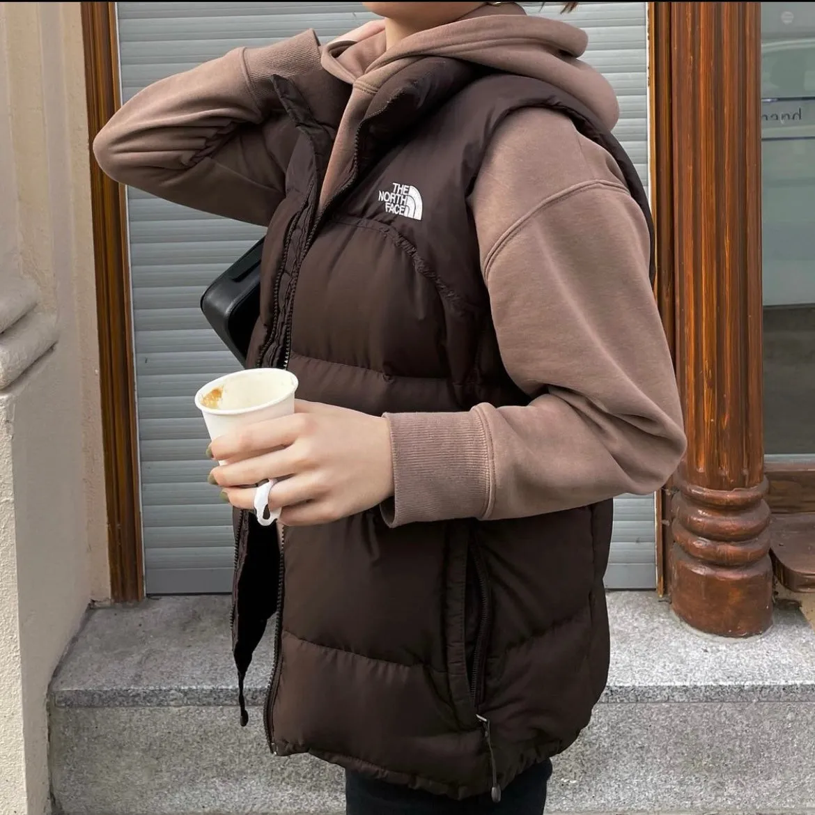 The North Face Womens Brown Gilet Puffer Jacket