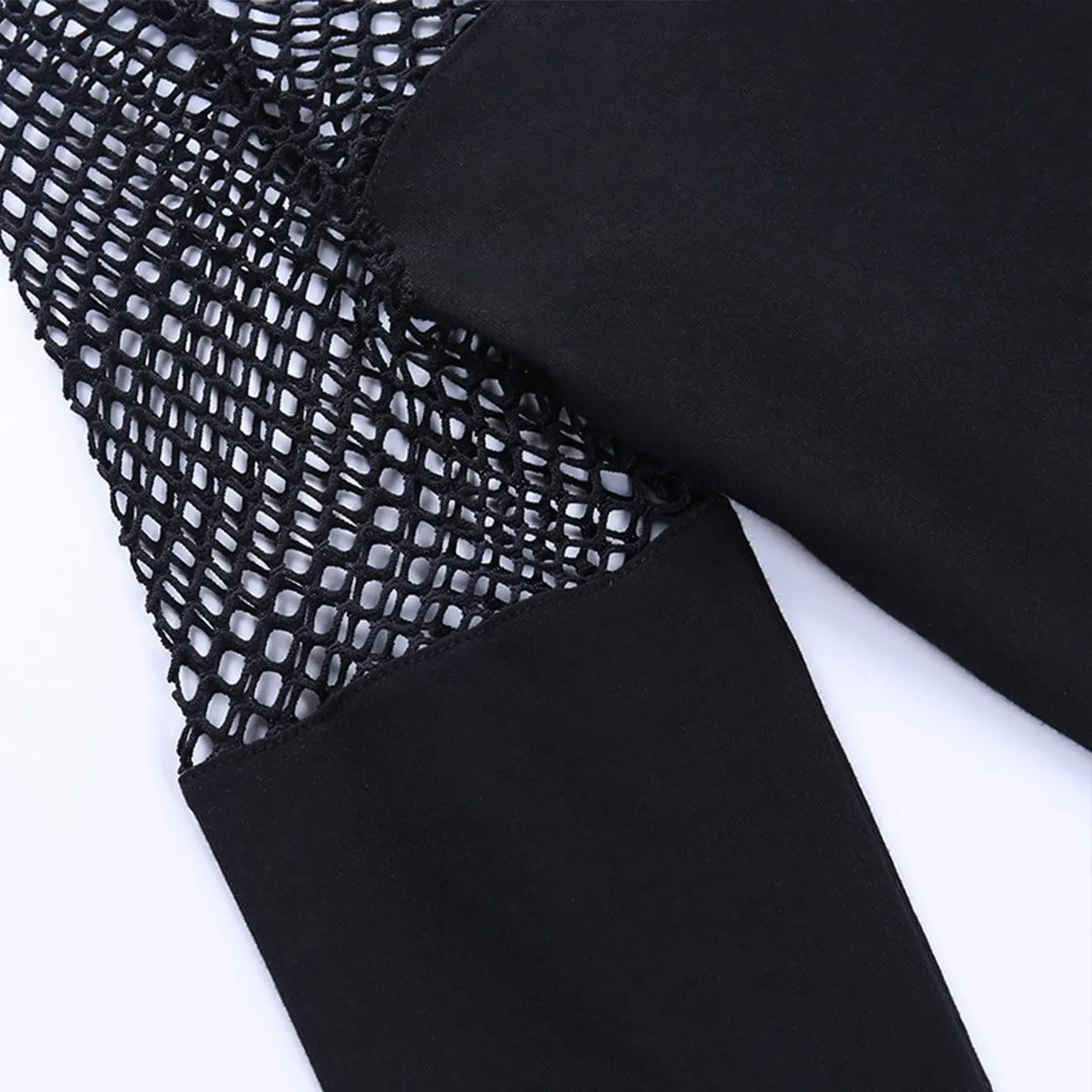 WLS Gothic Stitching Zipper Cardigan Long Sleeve Tee